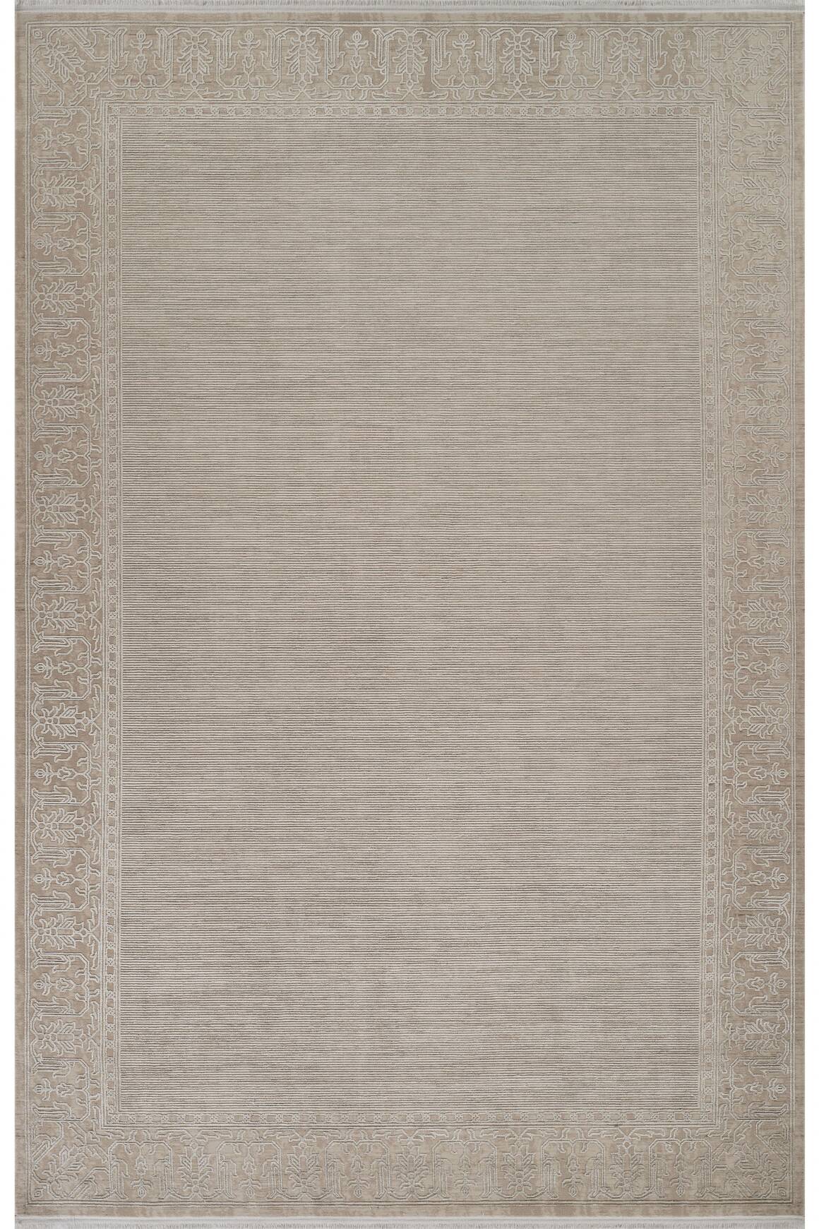 Aura 2855 Krem - Viskon Halı | Modern Dokuma Salon Halısı | Kalın Tabanlı Şık Halı 15mm